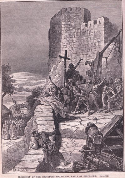 A keresztesek körmenete Jeruzsálem falai körül Kr.u. 1097 alkotó: Francois Edouard Zier