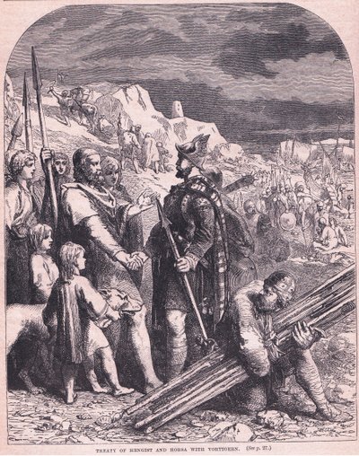 Hengist és Horsa szerződése Vortigernnel Kr.u. 600 alkotó: Francois Edouard Zier