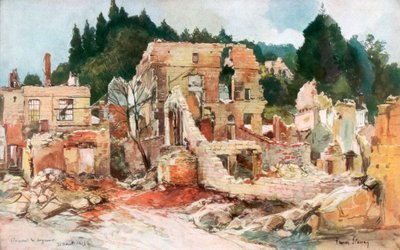 Clermont-en-Argonne, Franciaország, 1915. augusztus, 1926. alkotó: Francois Flameng