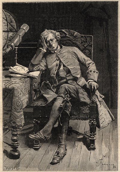 Guy Mannering – 19. századi illusztráció Walter Scott „Guy Mannering vagy Az asztrológus” (1771-1832) című regényéhez, metszet Flameng után alkotó: Francois Flameng