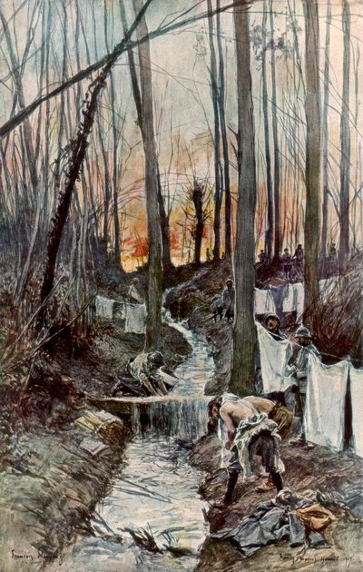 Roucy Aisne erdőjében, 1917. április 15-én, 1926. alkotó: Francois Flameng
