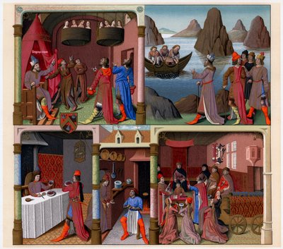 Sergius Orata és más rómaiak, 1473-1480. alkotó: Francois Fouquet