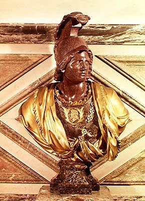 Nagy Sándor mellszobra (i.e. 356-323) 1684 (márvány és bronz) alkotó: Francois Girardon
