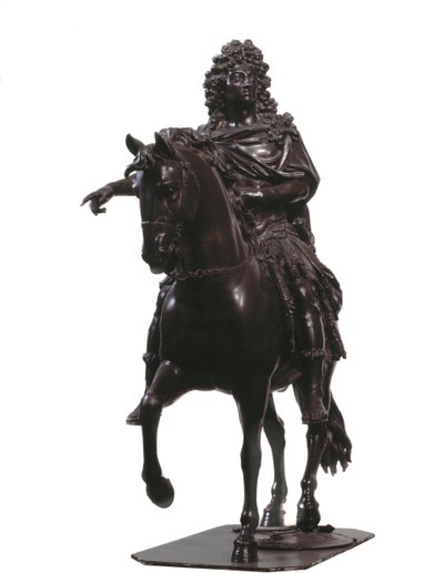 XIV. Lajos francia király lovas portréja (bronz szobor alkotó: Francois Girardon