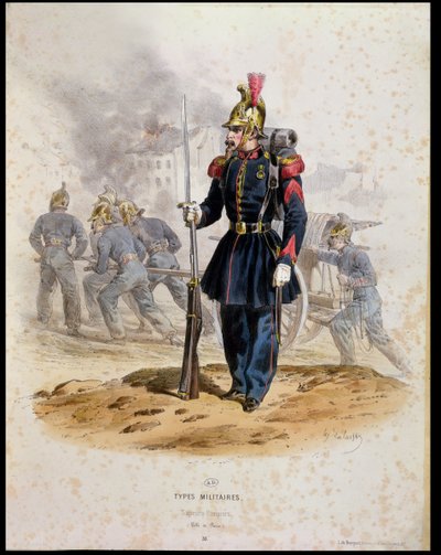 Párizsi tűzoltók (Sapeurs-Pompiers) 1860 alkotó: Francois Hippolyte Lalaisse