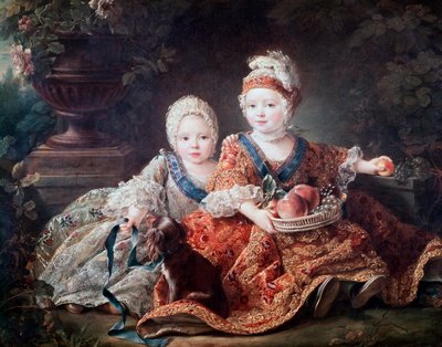 Berry herceg (később XVI. Lajos) és Provence grófja (később XVIII. Lajos) gyermekként alkotó: Francois Hubert Drouais