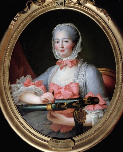 Jeanne Antoinette Poisson, Pompadour márkiné (Madame de Pompadour néven ismert) portréja alkotó: Francois Hubert Drouais