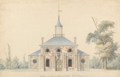 Magaslat a tervezett malomhoz Méréville-ben, n.d. alkotó: Francois Joseph Belanger