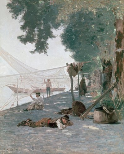 Hálók és halászok alkotó: Francois Louis David Bocion