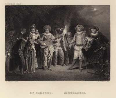 Álarcosok alkotó: Francois Louis Joseph Watteau