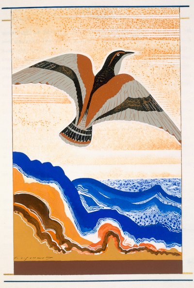 Bird of Portent, illusztráció az „Odyssee”-ből, Homertól, Victor Berard fordítása, 1929-33 alkotó: Francois Louis Schmied