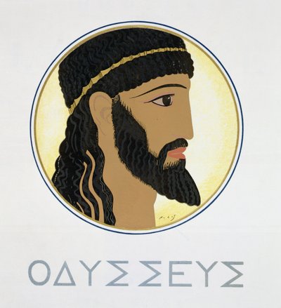 Odüsszeusz, a „Homérosz: Az Odüsszea” címlapja, Párizs 1930-33. alkotó: Francois Louis Schmied