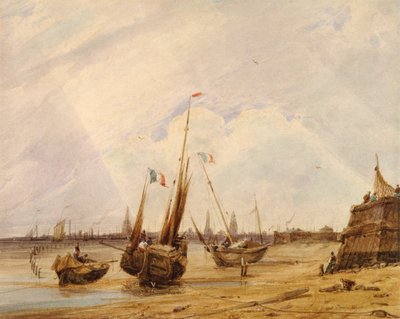 Apály, Calais (akvarell) alkotó: Francois Louis Thomas Francia