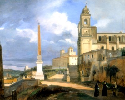 A Hegyek Háromsága és a Medici-villa, Róma, 1808 alkotó: Francois-Marius Granet