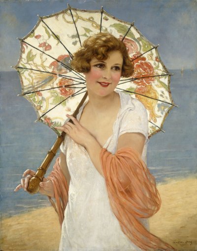 A napernyő (olaj, vászon) alkotó: Francois Martin-Kavel