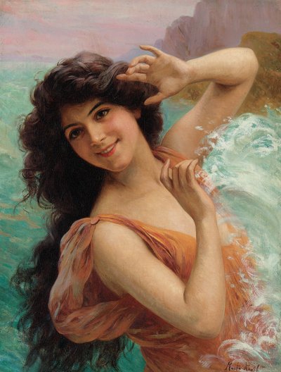 A vízi nimfa (olaj, vászon) alkotó: Francois Martin-Kavel