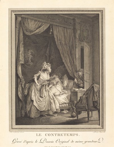 A visszaesés alkotó: Francois Nicolas Barthelemy Dequevauviller after Nicolas Lavreince