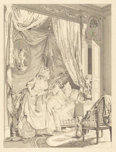 A visszaesés alkotó: Francois Nicolas Barthelemy Dequevauviller after Nicolas Lavreince
