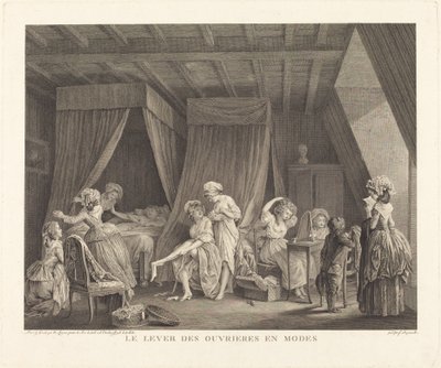 A munkások növekedése a módozatokban alkotó: Francois Nicolas Barthelemy Dequevauviller after Nicolas Lavreince