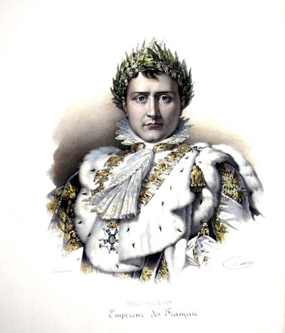 I. Napóleon (1769-1821) 1804-es koronázása idején (metszet) alkotó: Francois Pascal Simon (after) Gerard