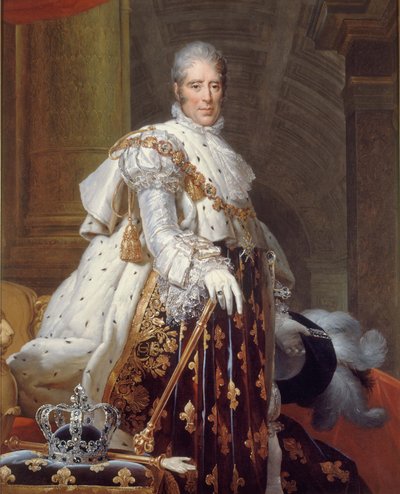 X. Károly portréja szent jelmezben, 1825 körül (olaj, vászon) alkotó: Francois Pascal Simon (studio of) Gerard