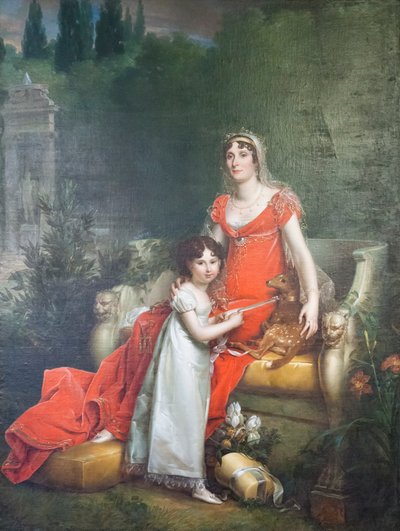 Elisa Bonaparte Baciocchi lányával, Napoleona Elisával alkotó: Baron François Pascal Simon Gérard