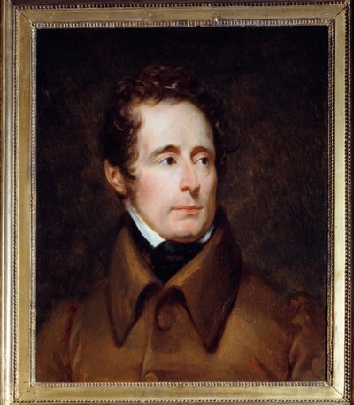 Alphonse de Lamartine (1791-1869) francia író és politikus portréja. Francois Gerard (1770-1837) festménye alkotó: Baron François Pascal Simon Gérard