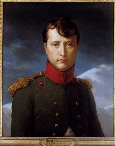 Napóleon Bonaparte (1769-1821) portréja hu Francois Gerard (1770-1837) Premier Consul festménye 1803 V. 0,62x0,53 m Chantilly, Conde múzeum – Napóleon Bonaparte (1769-1821) mint első konzul portréja – Francois Gerard (1770-1837) apintása, olajfestmény alkotó: Baron François Pascal Simon Gérard
