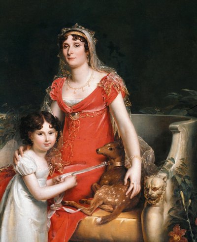 Elisa Bonaparte hercegnő portréja lányával, részlet (olaj, vászon) alkotó: Baron François Pascal Simon Gérard