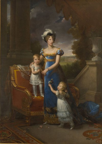 Berry hercegné Louise Marie Thérèse dArtois és Henri dArtois gyermekeivel, 1822 alkotó: Francois Pascal Simon Gerard
