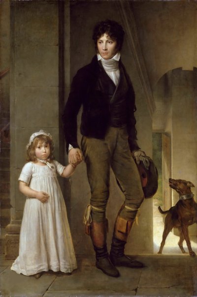 Jean-Baptiste Isabey 1767-1855 és lánya, Alexandrine, 1795. alkotó: Francois Pascal Simon Gerard