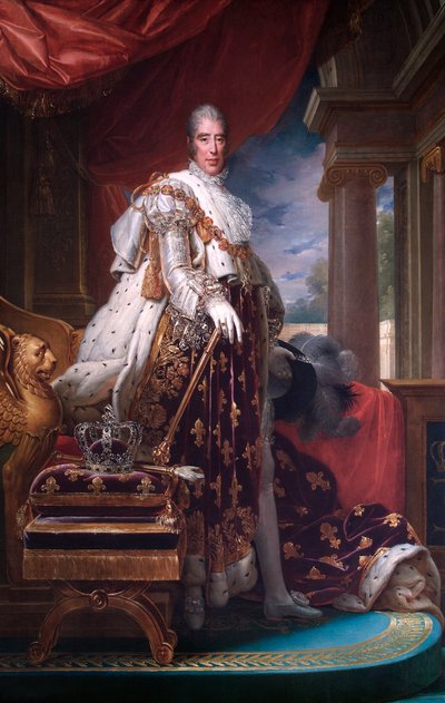 X. Károly francia király portréja koronázási ruhájában, c1824. alkotó: Francois Pascal Simon Gerard