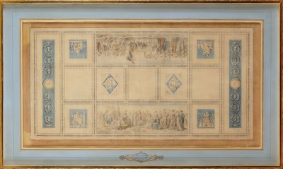 Tanulmány a konzervatóriumi könyvtár festett mennyezetéhez, 1812 alkotó: Francois Pascal Simon Gerard
