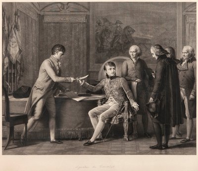 A konkordátum aláírása Franciaország és a Szentszék között 1801. július 15-én alkotó: Francois Pascal Simon Gerard
