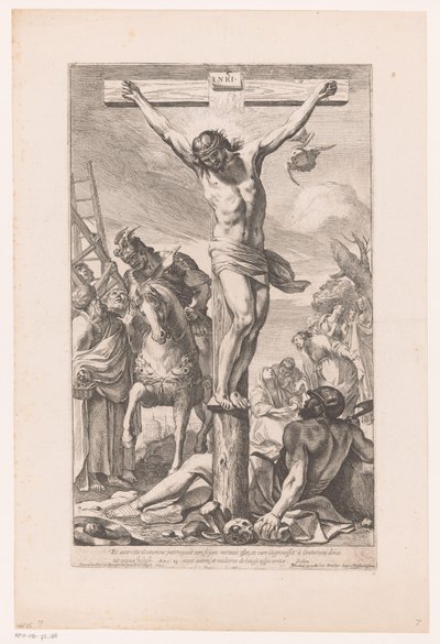 Christ aan het kruis És miután megállapította a századost, megkérdezte tőle (...) (cím a tárgyon) alkotó: Francois Perrier