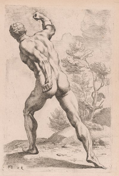 A Borghese Gladiátor, hátulnézet [29. tábla] alkotó: Francois Perrier