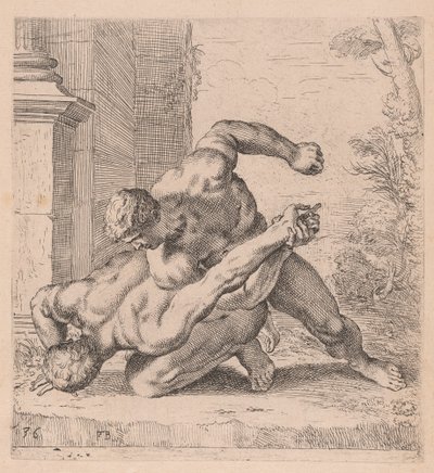 A Medici Wrestlers oldalnézete, balra fordulva [36. tábla] alkotó: Francois Perrier