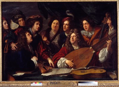 Zenésztalálkozó Francois Puget (1651-1707) festménye 1688 V. 1,47x2,12 m alkotó: Francois Puget