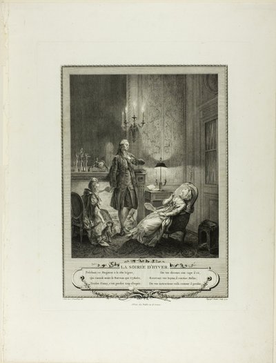 Téli este, a Monument du Costume Physique et Moral de la fin du Dix-huitième siècle-ból alkotó: Francois Robert Ingouf