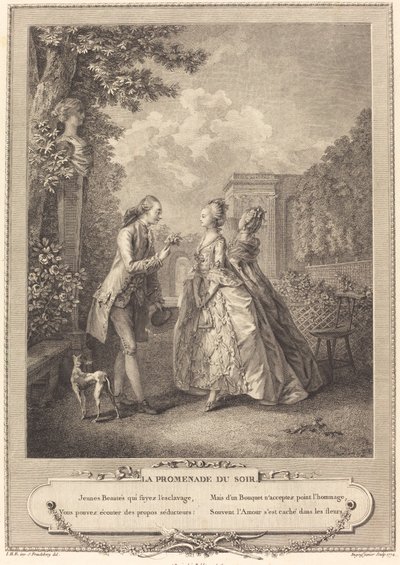 Az esti séta alkotó: Francois Robert Ingouf after Sigmund Freudenberger