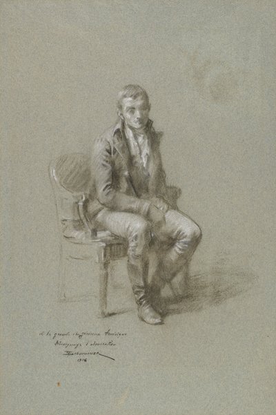 Ülő férfi figura alkotó: Francois Schommer