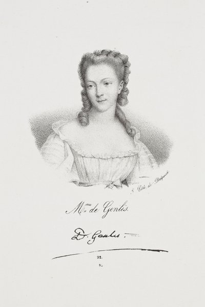 Félicité de Genlis írónő portréja alkotó: Francois Seraphin Delpech