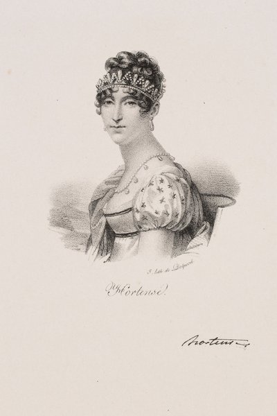 Hortense Eugénie Cécile de Beauharnais királyné portréja alkotó: Francois Seraphin Delpech