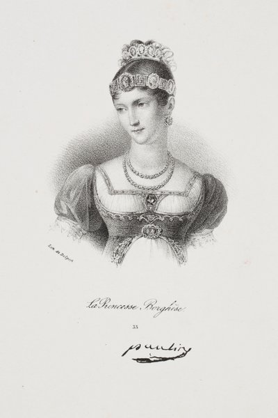 Pauline Borghese hercegnő (Marie Paulette Bonaparte) portréja alkotó: Francois Seraphin Delpech
