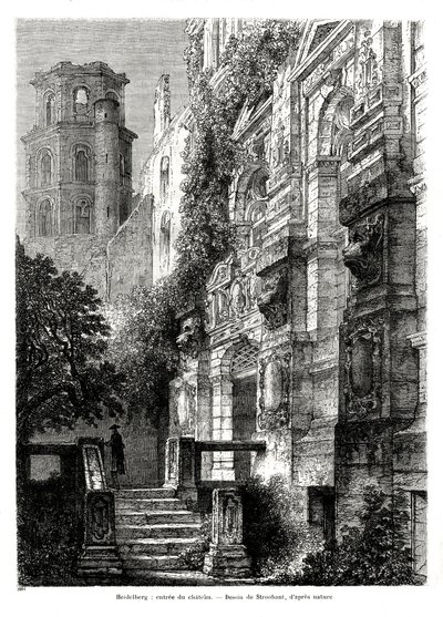 Heidelbergi kastély, Németország, 1886 alkotó: Francois Stroobant