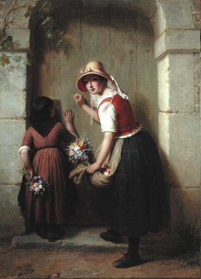 Virágárusok (olaj, vászon) alkotó: Francois Verheyden