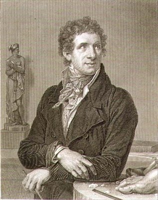 Antonio Canova (1757-1822) portréja, William Henry Worthington (kb. 1790-1839) metszete (metszet) alkotó: Francois Xavier (after) Fabre