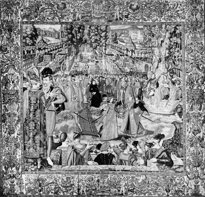 Fesztivál a lengyel nagykövetek tiszteletére Medici Katalin (1519-89) és III. Henrik (1551-89) jelenlétében alkotó: Francois after Quesnel
