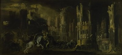 Építészeti fantázia Saul megtérésével (Szent Pál) alkotó: Francois de Nome