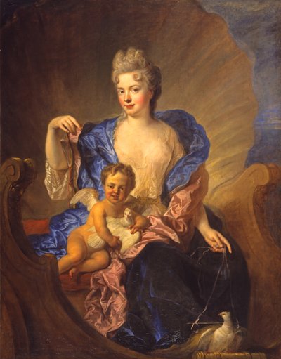 Von Cosel grófnő és fia, mint Vénusz és Ámor, 1712-1715 körül (olaj, vászon) alkotó: Francois de Troy